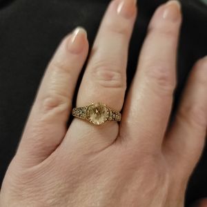LeVian rose gold morganite diamond ring